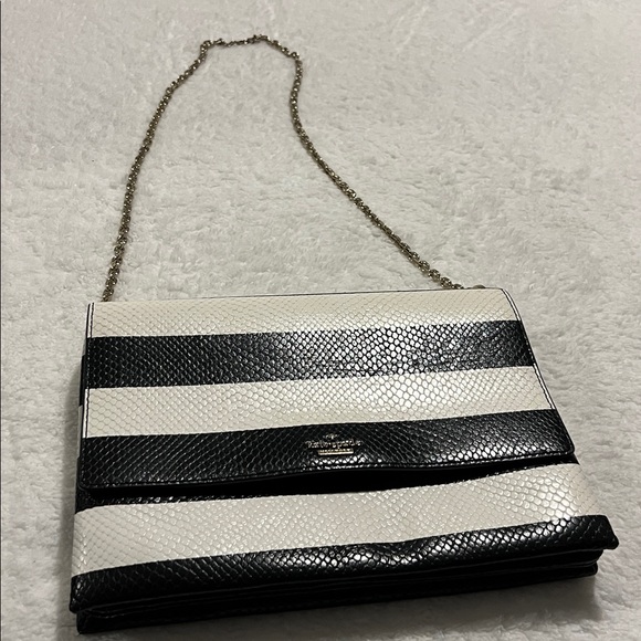 Kate Spade Benson Lane Melodie black and off-white striped shoulder bag - Picture 5 of 16
